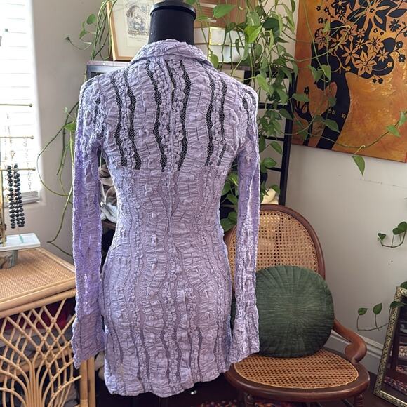NWT Free People Lavender Shayla Crochet Lace Bodycon Mini Dress - Picture 2 of 5